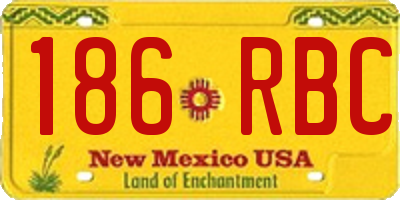 NM license plate 186RBC