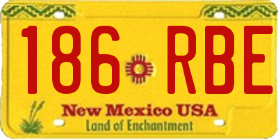NM license plate 186RBE