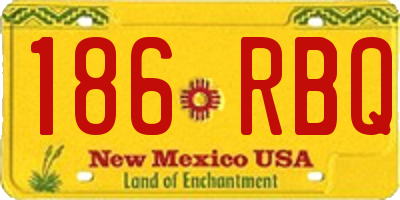NM license plate 186RBQ