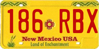 NM license plate 186RBX