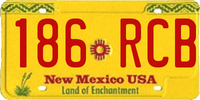 NM license plate 186RCB