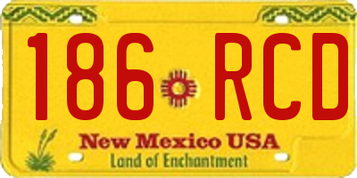 NM license plate 186RCD