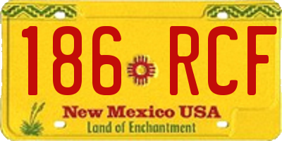 NM license plate 186RCF