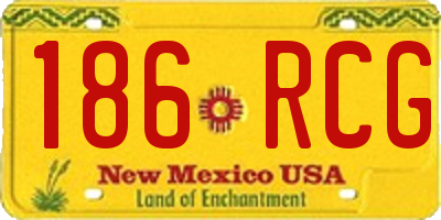 NM license plate 186RCG