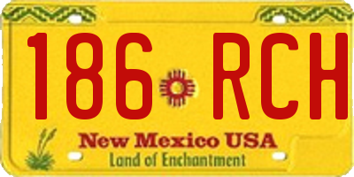 NM license plate 186RCH