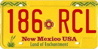 NM license plate 186RCL