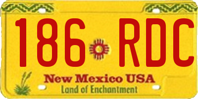 NM license plate 186RDC