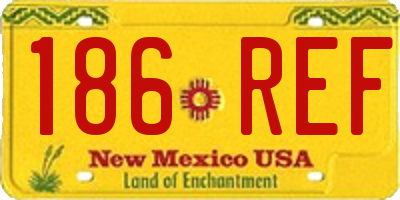 NM license plate 186REF