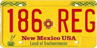 NM license plate 186REG