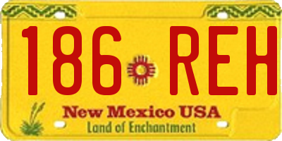 NM license plate 186REH