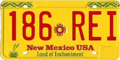 NM license plate 186REI