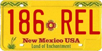 NM license plate 186REL
