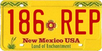 NM license plate 186REP
