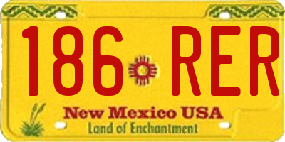 NM license plate 186RER