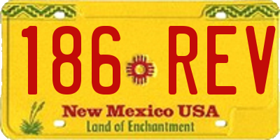 NM license plate 186REV