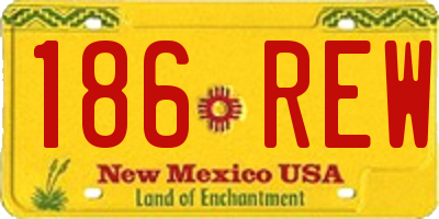 NM license plate 186REW