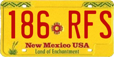 NM license plate 186RFS