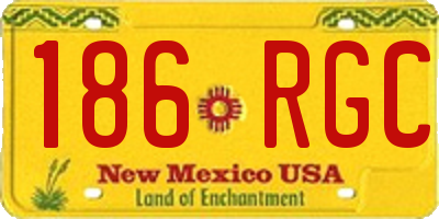 NM license plate 186RGC