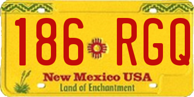 NM license plate 186RGQ