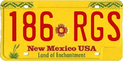 NM license plate 186RGS