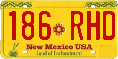 NM license plate 186RHD