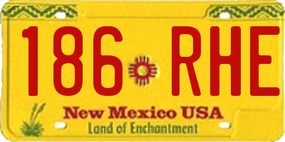 NM license plate 186RHE