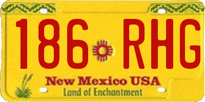 NM license plate 186RHG