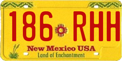 NM license plate 186RHH