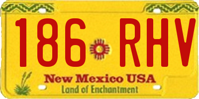 NM license plate 186RHV