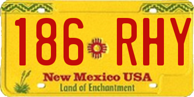 NM license plate 186RHY
