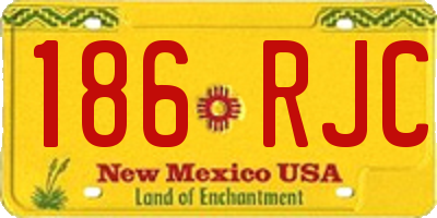 NM license plate 186RJC