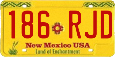 NM license plate 186RJD