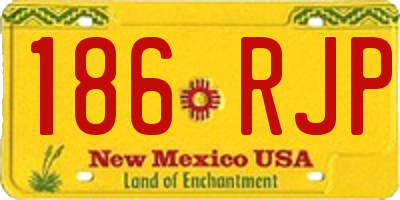 NM license plate 186RJP
