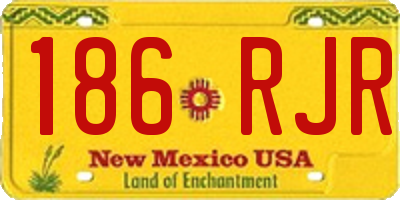NM license plate 186RJR