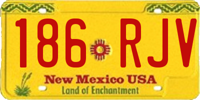 NM license plate 186RJV