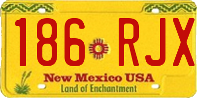 NM license plate 186RJX