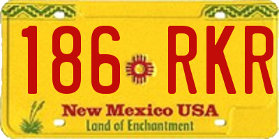 NM license plate 186RKR