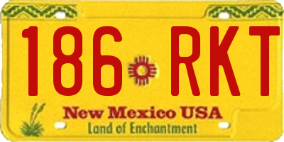 NM license plate 186RKT