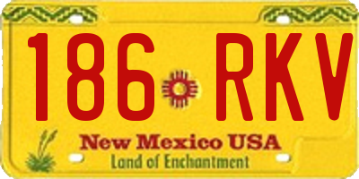 NM license plate 186RKV