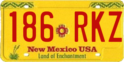 NM license plate 186RKZ