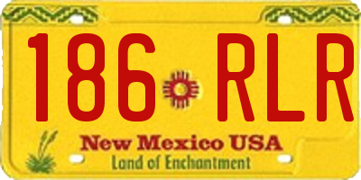 NM license plate 186RLR