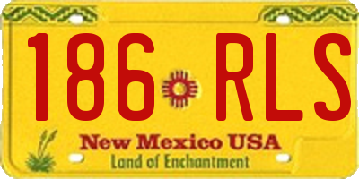 NM license plate 186RLS