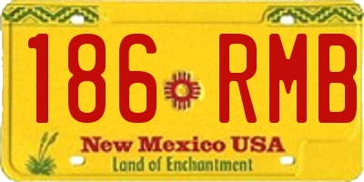 NM license plate 186RMB