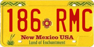 NM license plate 186RMC