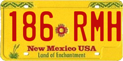 NM license plate 186RMH