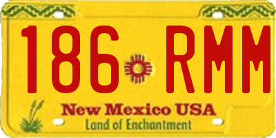NM license plate 186RMM