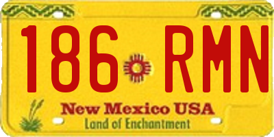 NM license plate 186RMN