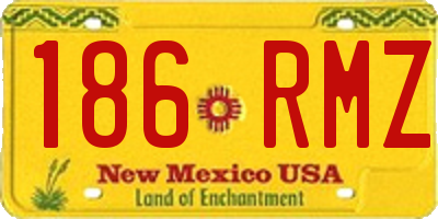 NM license plate 186RMZ