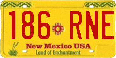 NM license plate 186RNE