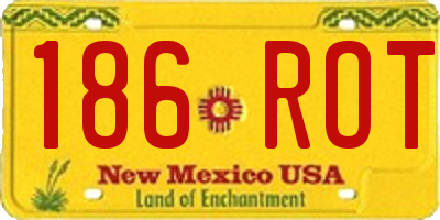 NM license plate 186ROT
